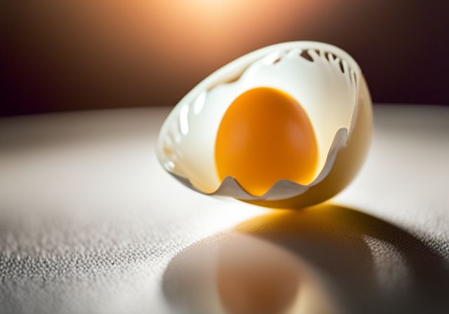 A photo of an egg being released from an ovary with fallopian tubes.